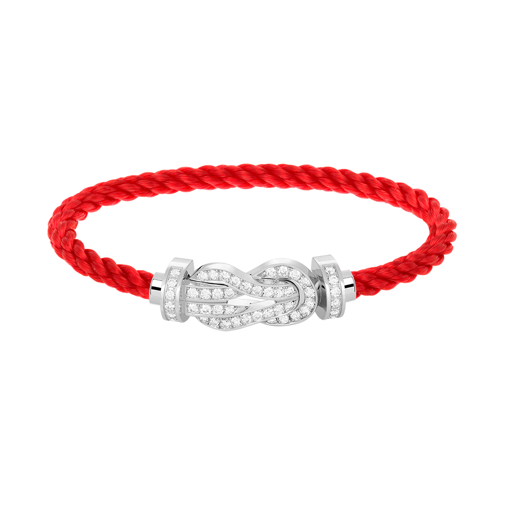 Lume Jewelry「CHANCE LARGE 8 フィギュアバックル フルダイヤモンドブレスレット シルバー」