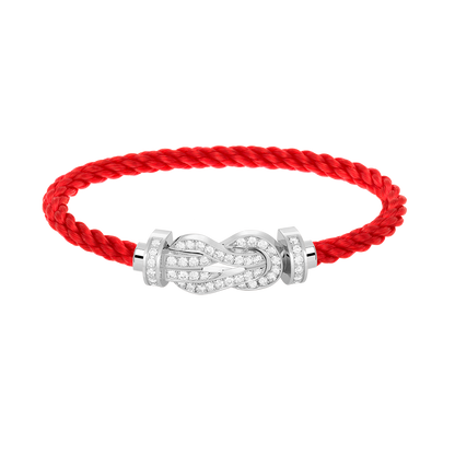 Lume Jewelry「CHANCE LARGE 8 フィギュアバックル フルダイヤモンドブレスレット シルバー」