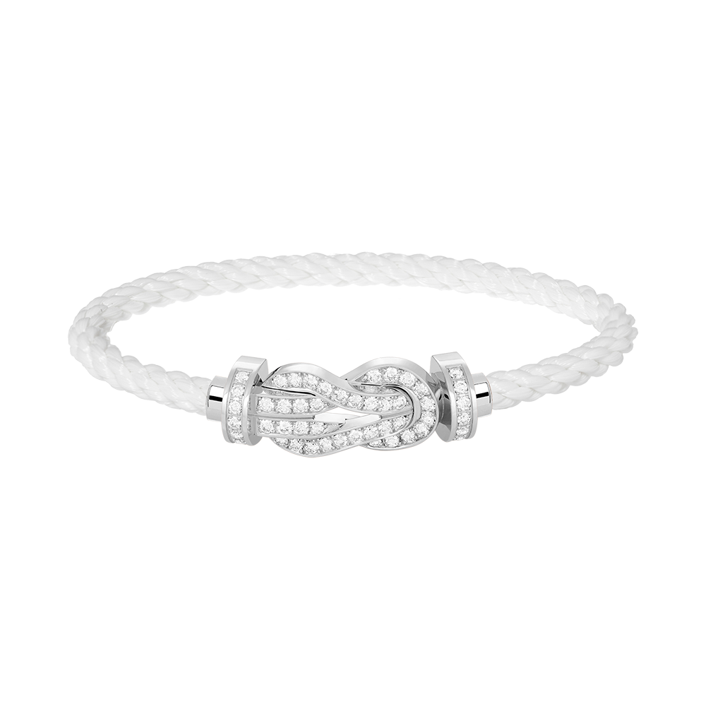 Lume Jewelry「CHANCE LARGE 8 フィギュアバックル フルダイヤモンドブレスレット シルバー」