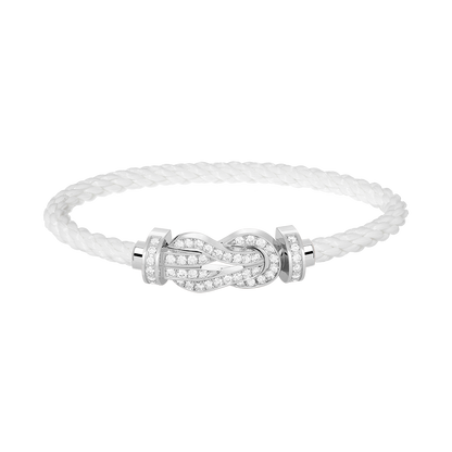 Lume Jewelry「CHANCE LARGE 8 フィギュアバックル フルダイヤモンドブレスレット シルバー」