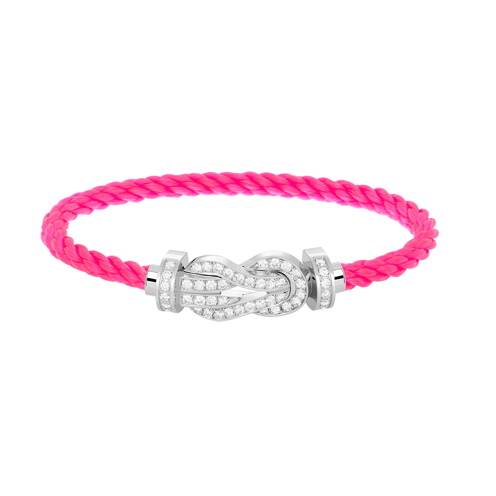 Lume Jewelry「CHANCE LARGE 8 フィギュアバックル フルダイヤモンドブレスレット シルバー」