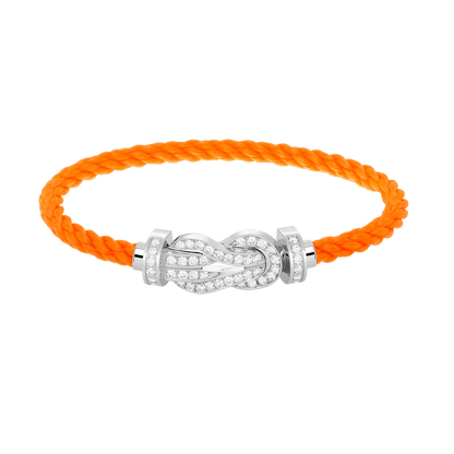 Lume Jewelry「CHANCE LARGE 8 フィギュアバックル フルダイヤモンドブレスレット シルバー」