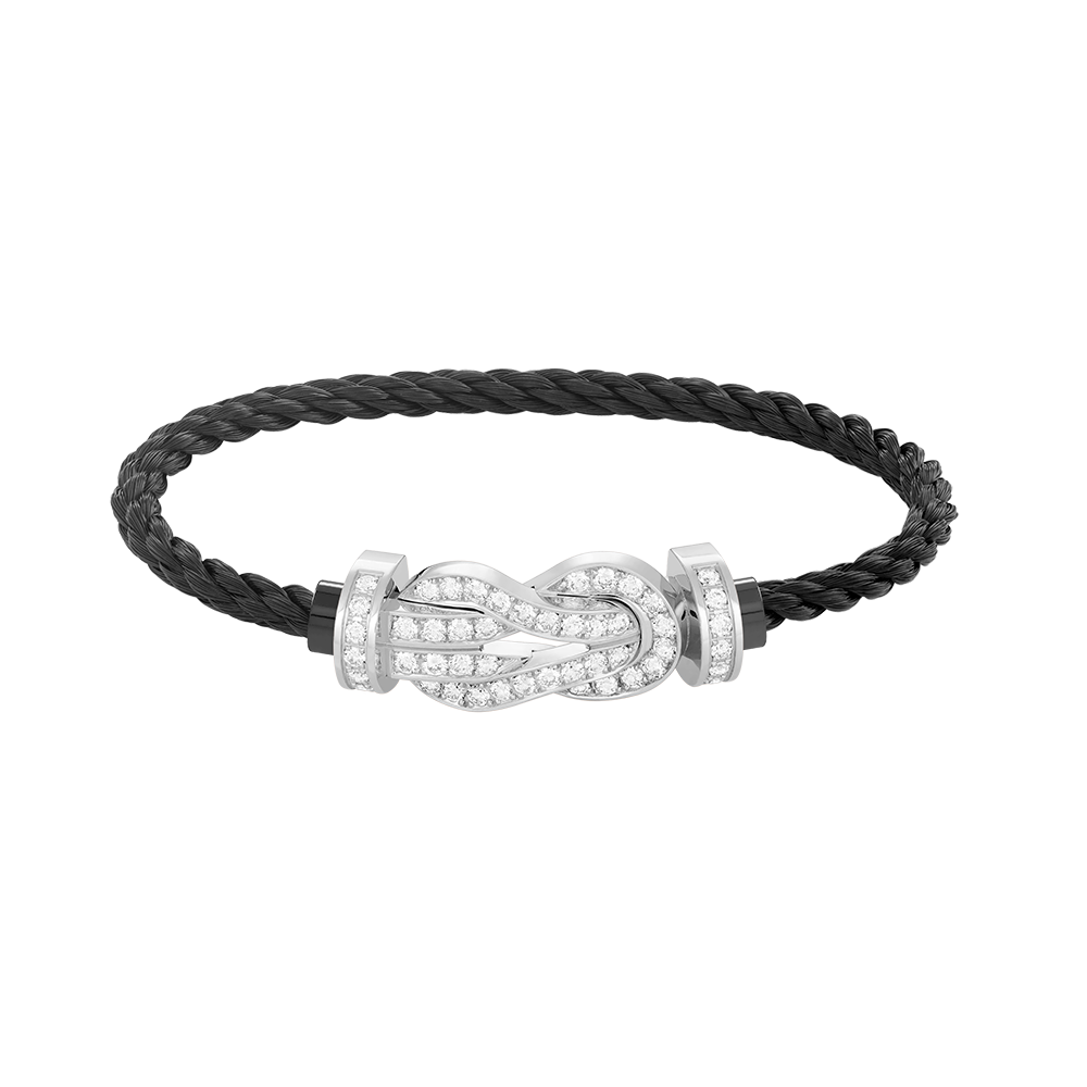 Lume Jewelry「CHANCE LARGE 8 フィギュアバックル フルダイヤモンドブレスレット シルバー」