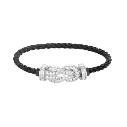 Lume Jewelry「CHANCE LARGE 8 フィギュアバックル フルダイヤモンドブレスレット シルバー」