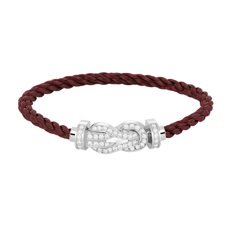 Lume Jewelry「CHANCE LARGE 8 フィギュアバックル フルダイヤモンドブレスレット シルバー」