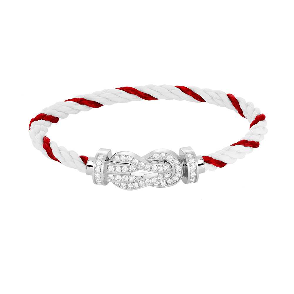 Lume Jewelry「CHANCE LARGE 8 フィギュアバックル フルダイヤモンドブレスレット シルバー」