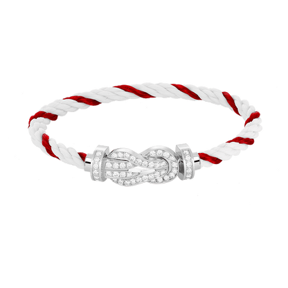Lume Jewelry「CHANCE LARGE 8 フィギュアバックル フルダイヤモンドブレスレット シルバー」