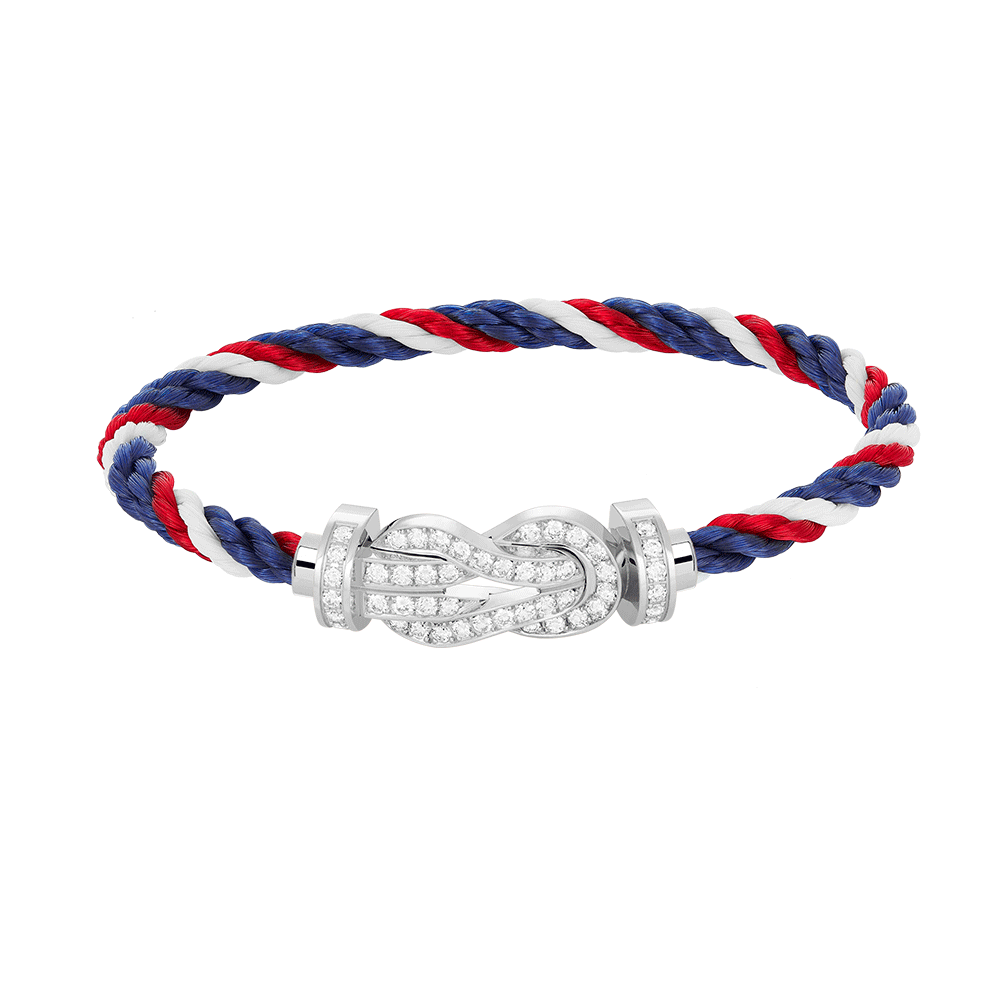 Lume Jewelry「CHANCE LARGE 8 フィギュアバックル フルダイヤモンドブレスレット シルバー」