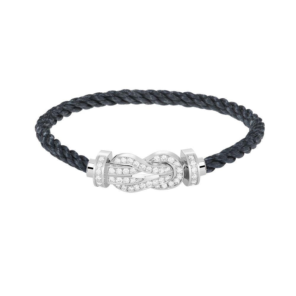 Lume Jewelry「CHANCE LARGE 8 フィギュアバックル フルダイヤモンドブレスレット シルバー」