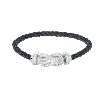 Lume Jewelry「CHANCE LARGE 8 フィギュアバックル フルダイヤモンドブレスレット シルバー」