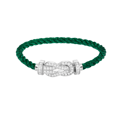 Lume Jewelry「CHANCE LARGE 8 フィギュアバックル フルダイヤモンドブレスレット シルバー」