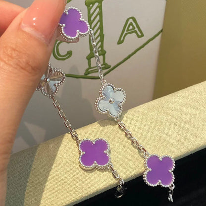[Lume Jewelry]新作 クローバー 5モチーフ バイオレット ブレスレット コレクション