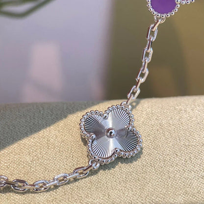 [Lume Jewelry]新作 クローバー 5モチーフ バイオレット ブレスレット コレクション