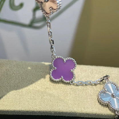 [Lume Jewelry]新作 クローバー 5モチーフ バイオレット ブレスレット コレクション