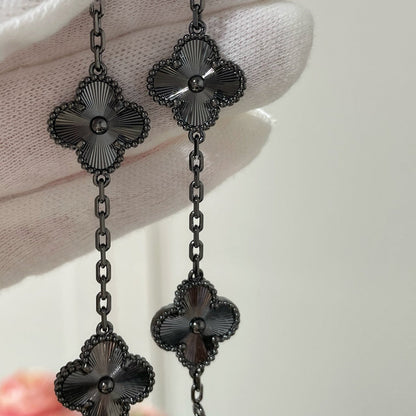 [Lume Jewelry]新作 CLOVER 5モチーフ ブラックブレスレット