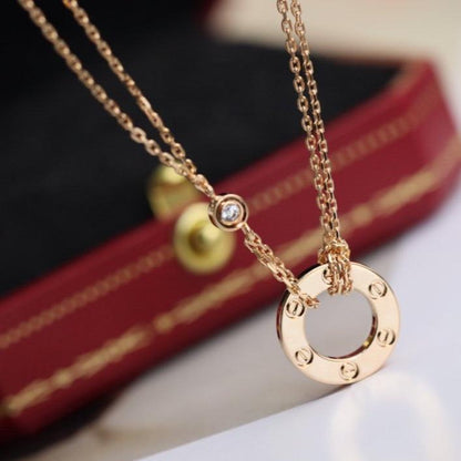 Lume Jewelry「LOVE NECKLACE ADJUSTABLE ROSE GOLD 2 DIAMOND」