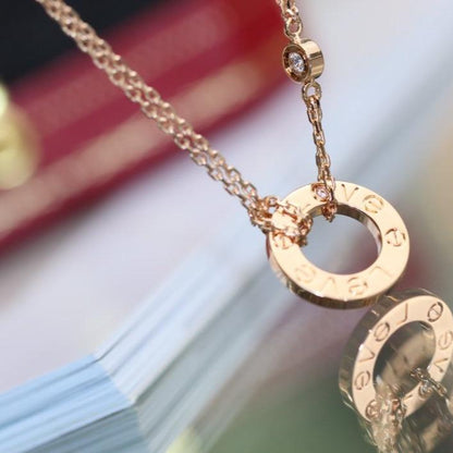 Lume Jewelry「LOVE NECKLACE ADJUSTABLE ROSE GOLD 2 DIAMOND」