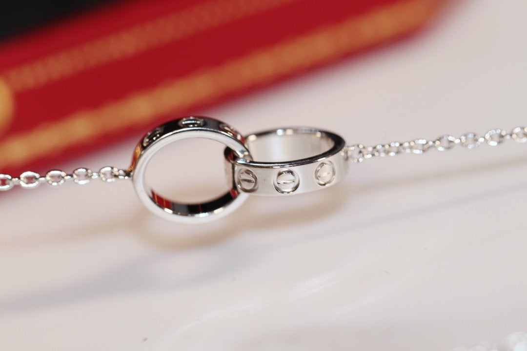 Lume Jewelry「LOVE NECKLACE」ピンクゴールド&シルバー