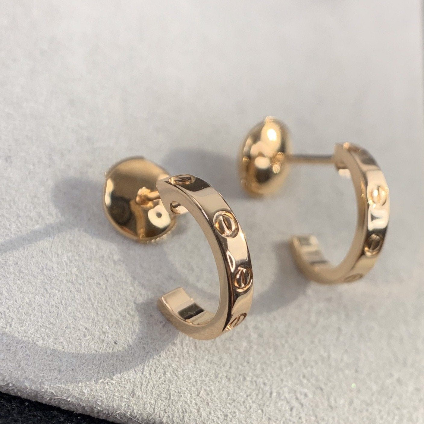 「Lume Jewelry」LOVE イヤリング 2.65MM ピンクゴールド