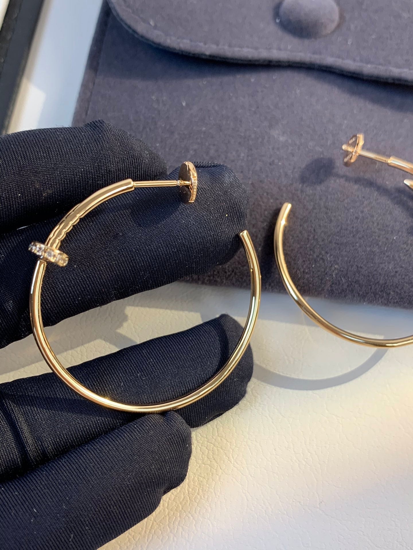 ルーメジュエリー JUSTE EARRINGS ゴールドダイヤモンド 1.8MM