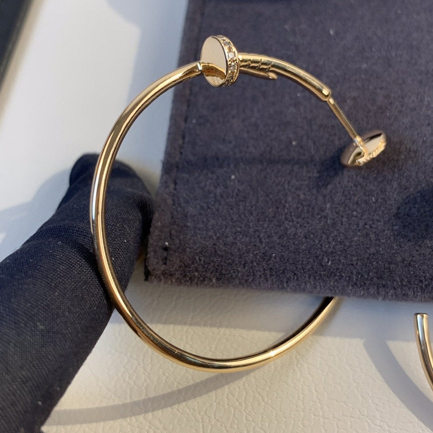 ルーメジュエリー JUSTE EARRINGS ゴールドダイヤモンド 1.8MM