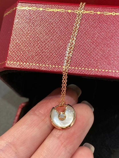 Lume Jewelry アミュレット ローズゴールド マザーオブパールネックレス