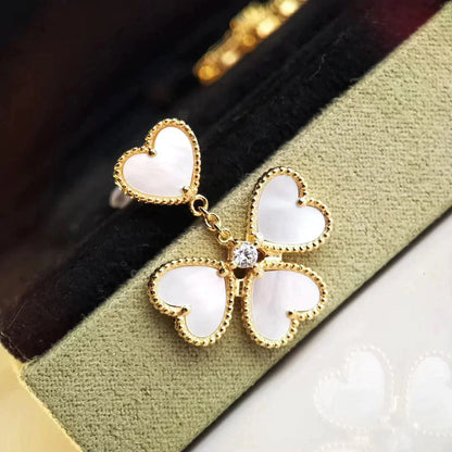 Lume Jewelry クローバー スウィート ホワイトMOP イヤリング