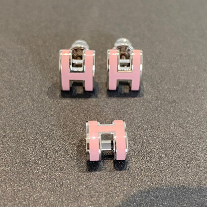 ¡®Lume Jewelry¡¯MINI POP H SILVER EARRINGS PINK (ルム ジュエリー) ミニ ポップ H シルバー ピアス ピンク