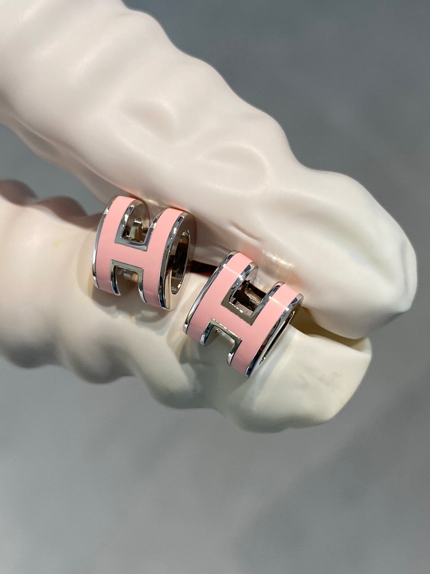 ¡®Lume Jewelry¡¯MINI POP H SILVER EARRINGS PINK (ルム ジュエリー) ミニ ポップ H シルバー ピアス ピンク