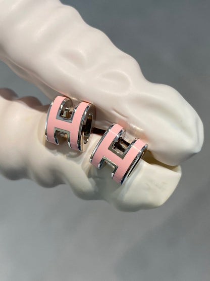¡®Lume Jewelry¡¯MINI POP H SILVER EARRINGS PINK (ルム ジュエリー) ミニ ポップ H シルバー ピアス ピンク