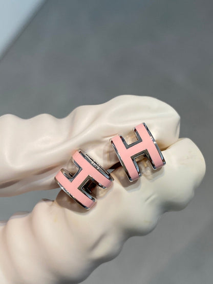 ¡®Lume Jewelry¡¯MINI POP H SILVER EARRINGS PINK (ルム ジュエリー) ミニ ポップ H シルバー ピアス ピンク