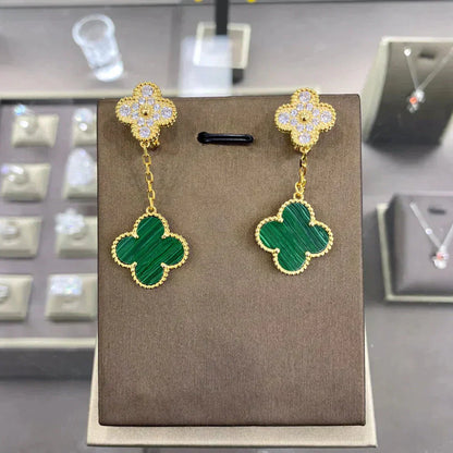 Lume Jewelry　クローバー 2モチーフ ダイヤモンドピアス（複数選択）