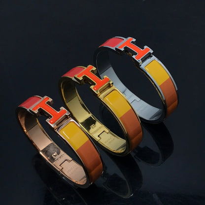 「Lume Jewelry」H ブレスレット オレンジレインボーセラミック