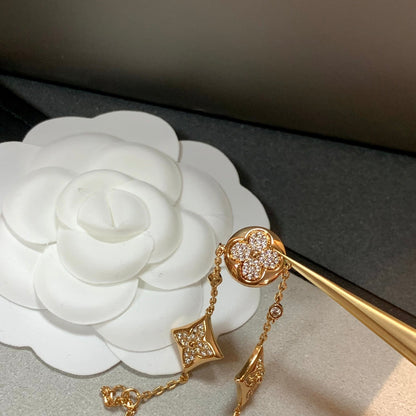「Lume Jewelry」星と太陽 4モチーフ ダイヤモンドブレスレット