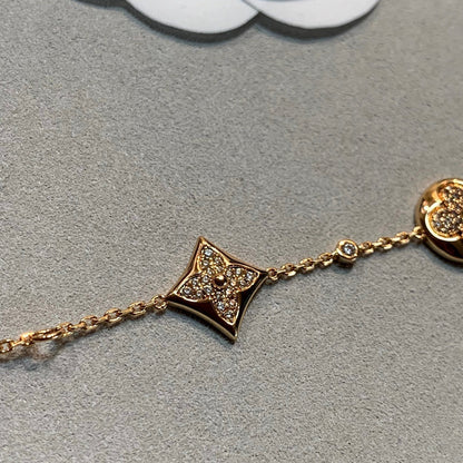 「Lume Jewelry」星と太陽 4モチーフ ダイヤモンドブレスレット