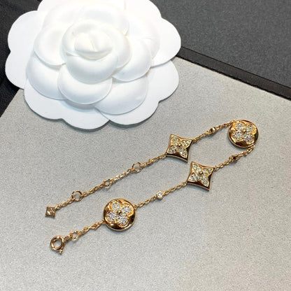 「Lume Jewelry」星と太陽 4モチーフ ダイヤモンドブレスレット