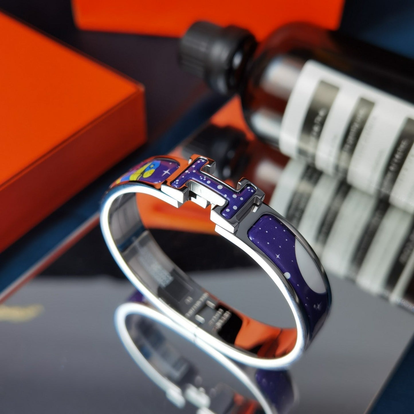 ®Lume Jewelry®H 星と月のブレスレット 12MM