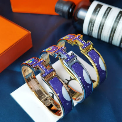 ®Lume Jewelry®H 星と月のブレスレット 12MM