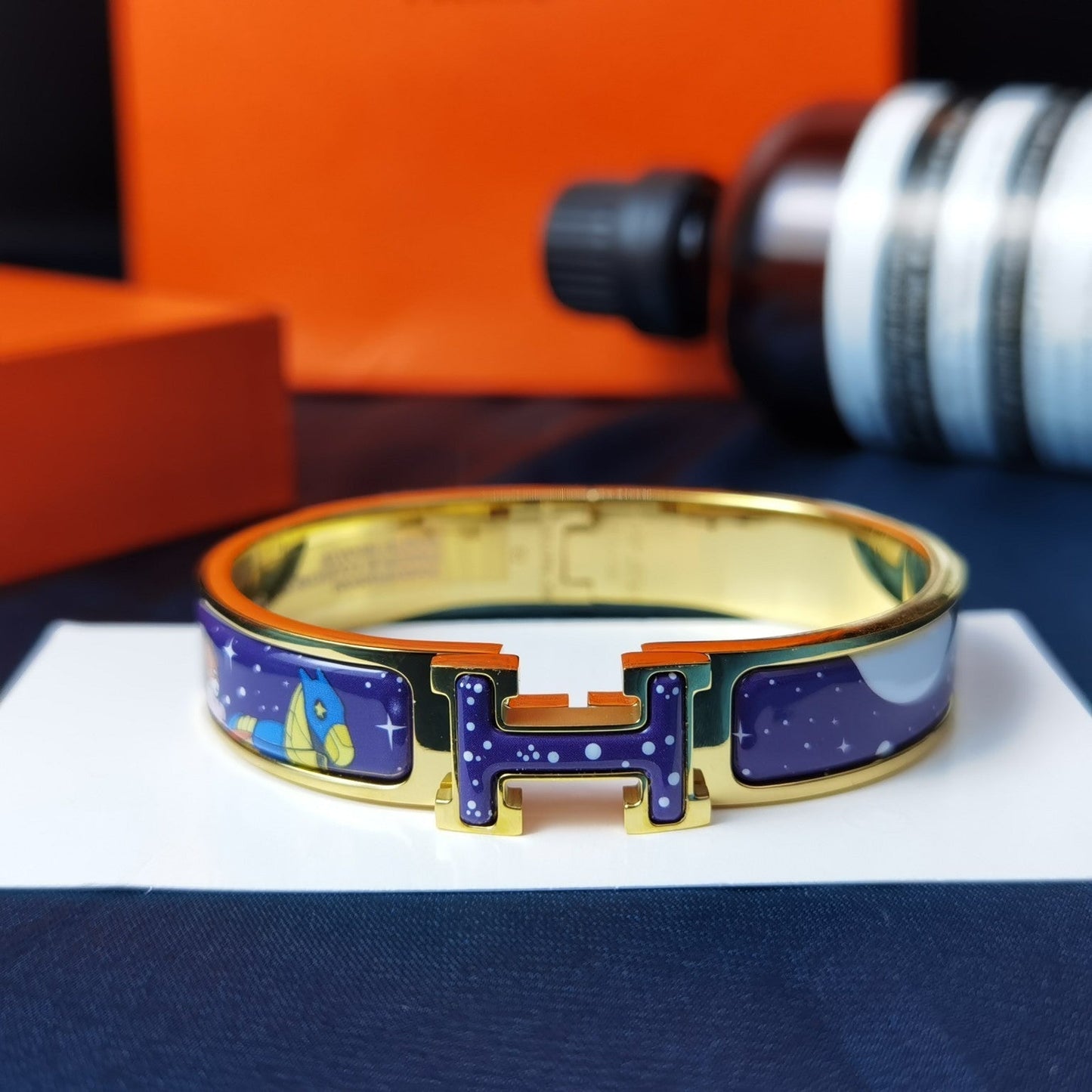 ®Lume Jewelry®H 星と月のブレスレット 12MM