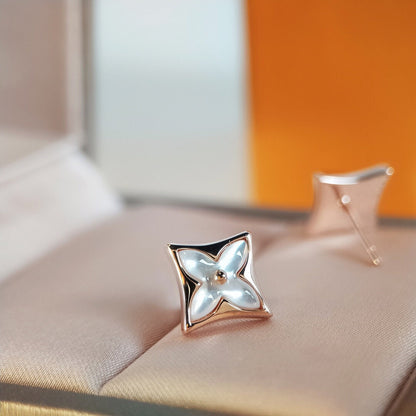 「Lume Jewelry」STAR MOP ピンクゴールドピアス