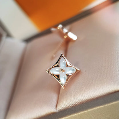 「Lume Jewelry」STAR MOP ピンクゴールドピアス