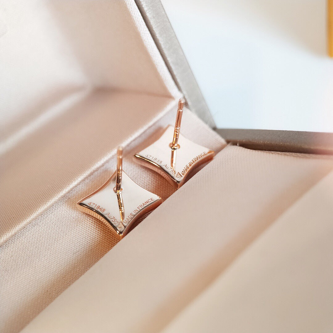 「Lume Jewelry」STAR MOP ピンクゴールドピアス