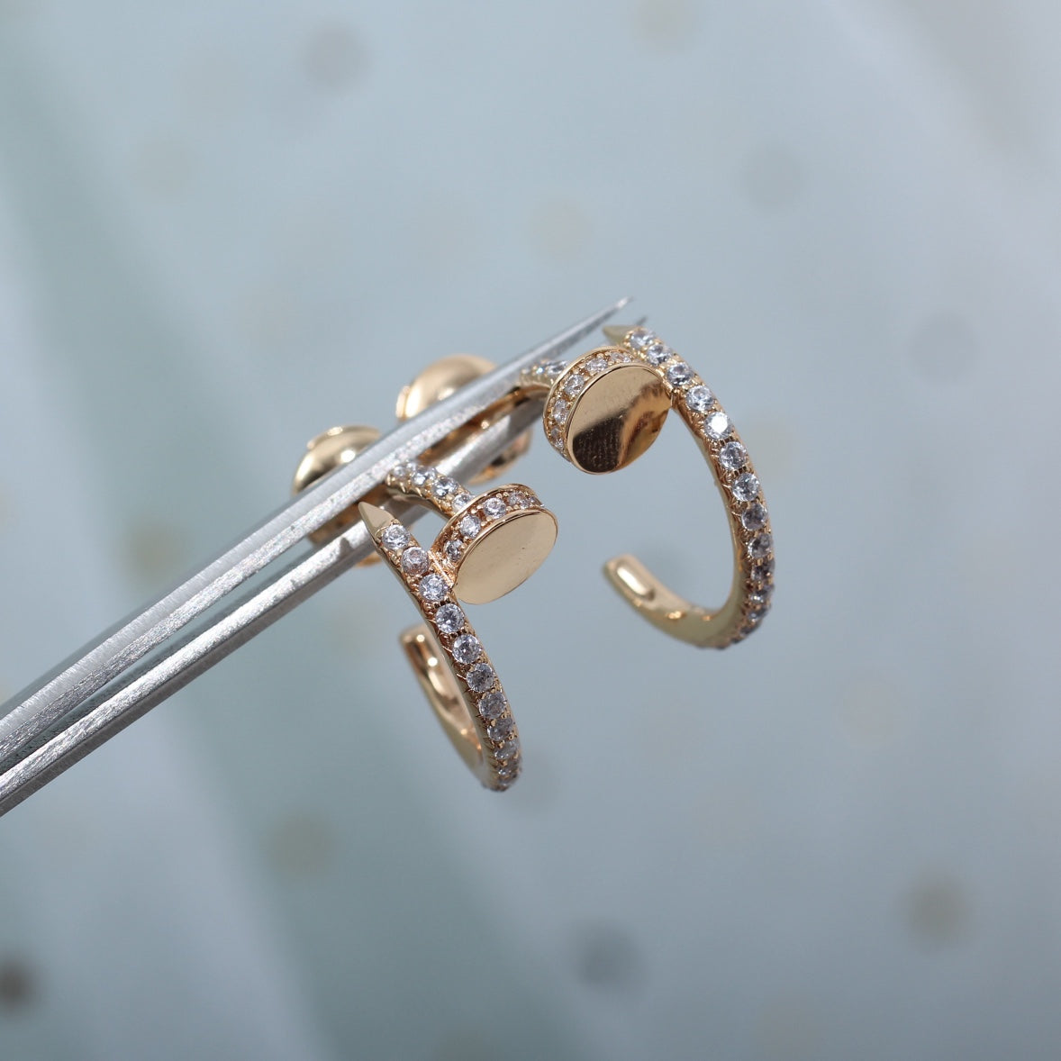 「リュミエール ジュエリー」ジュスト イヤリング 12.75MM ピンクゴールド ダイヤモンド