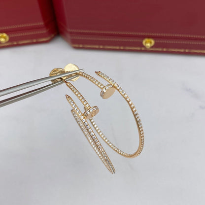 Lume Jewelry JUSTE EARRINGS FULL DIAMONDS 1.8MM