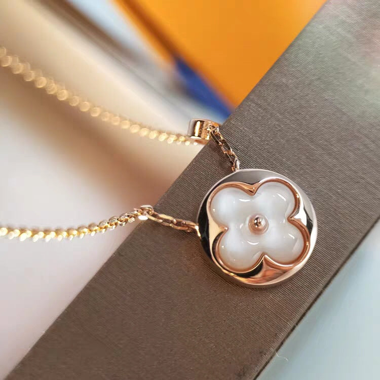 Lume Jewelry サン MOP ゴールド 1 ダイヤモンド ネックレス