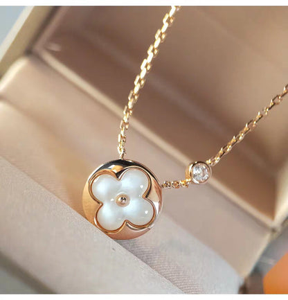 Lume Jewelry サン MOP ゴールド 1 ダイヤモンド ネックレス