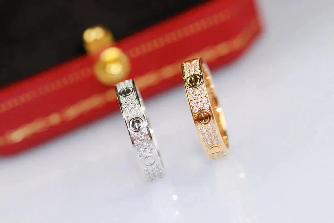 Lume Jewelry®ラブリング 3.6mm ダイヤモンド パヴェ