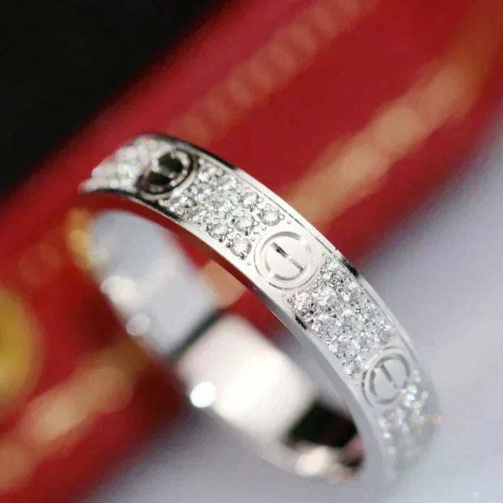Lume Jewelry®ラブリング 3.6mm ダイヤモンド パヴェ