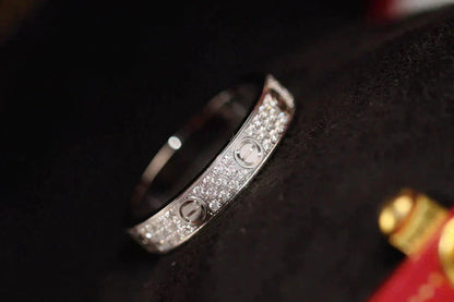 Lume Jewelry®ラブリング 3.6mm ダイヤモンド パヴェ