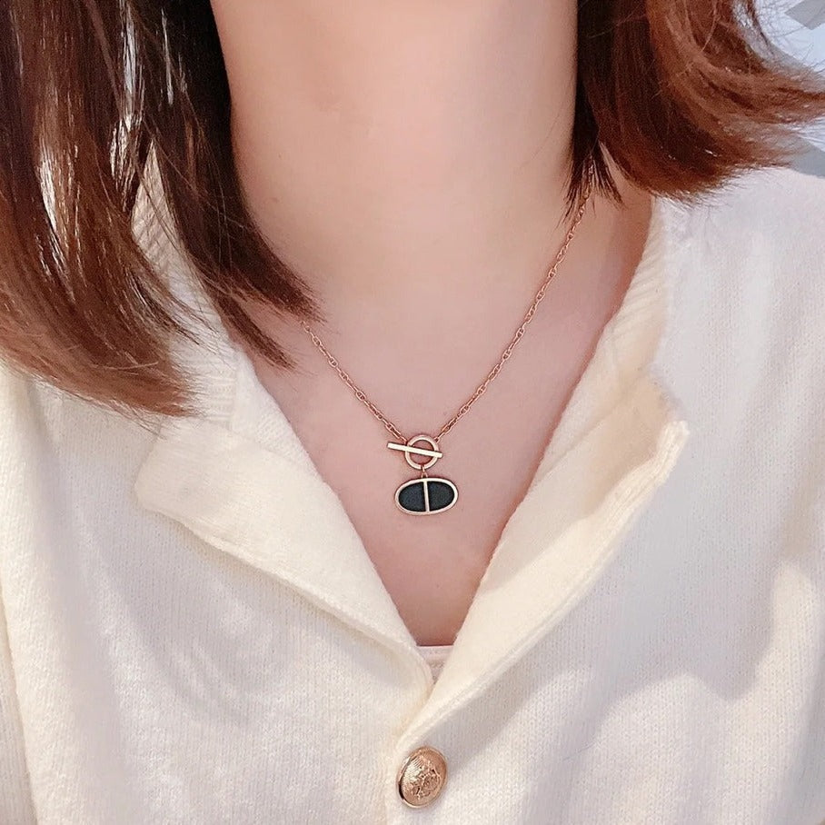 Lume Jewelry 『CHAINE VERSO』 ブラックセラミックネックレス